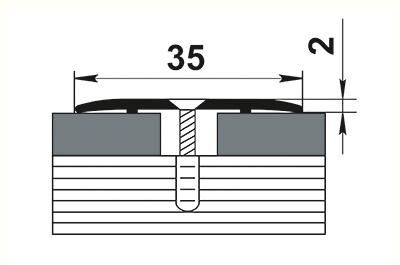 Алюминиевый порог ЛС 35